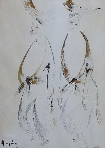 Ha van Vuong comparable auction result: ha van vuong chinese born 1914 two standing