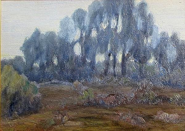 John August Dominique comparable auction result: john august dominique american 1893 1994 landscape at sunset 10 x 14in