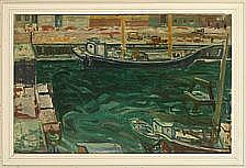 kr sten iversen harbour scenery signed ki oil · Bruun Rasmussen Auctioneers · 2010-02-23 Kraesten Iversen comparable auction result: kr sten iversen harbour scenery signed ki oil