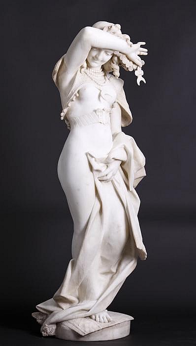 Ezio Ceccarelli comparable auction result: ezio ceccarelli 1865 1927 marble statue