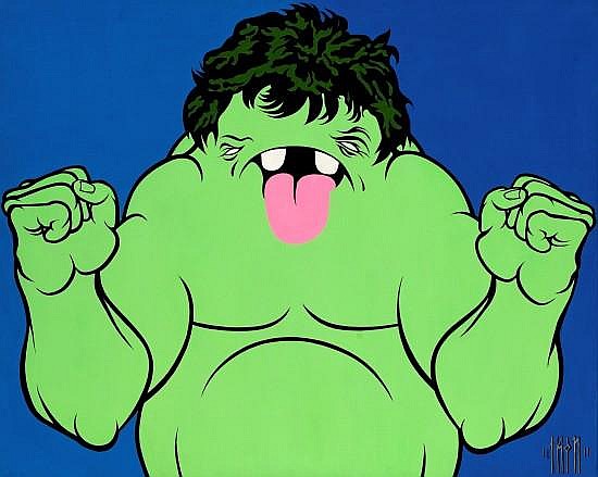 IKON comparable auction result: ikon n en 1970 hulk marvellous beastyboys serie 2008 acrylique sur toile
