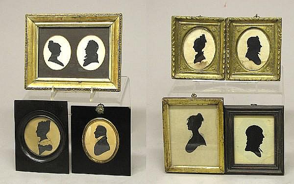 William M. S. Doyle comparable auction result: eight bust length silhouettes 19th century