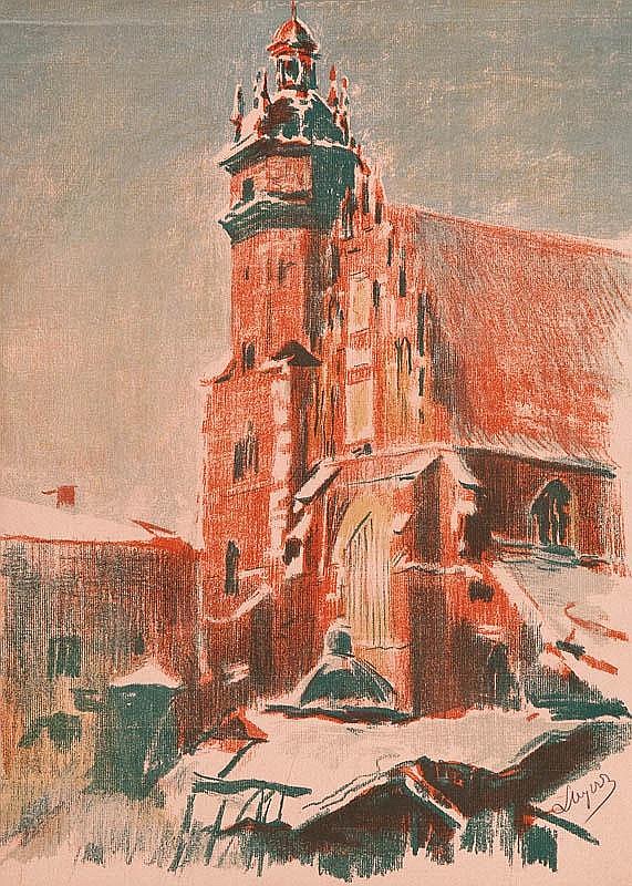 Leon Wyczólkowski comparable auction result: leon wycz lkowski kosci l bozego ciala w krakowie