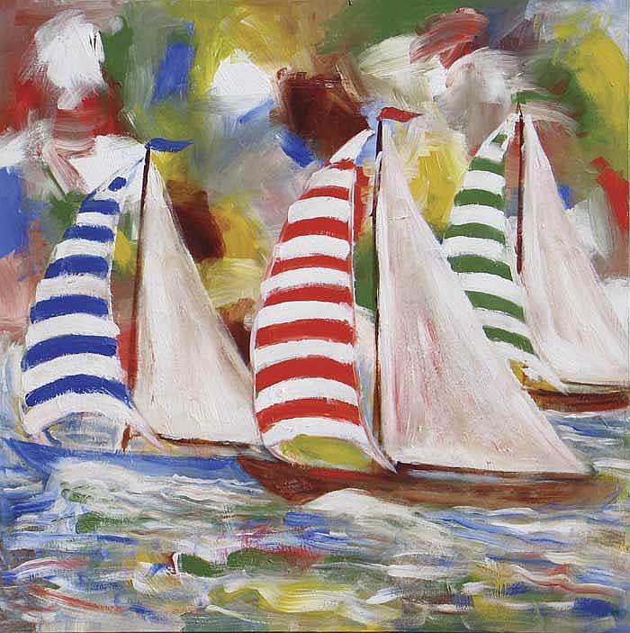 Kevin Geary comparable auction result: kevin geary b 1952 the yacht race no 4