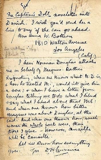 David Herbert Lawrence comparable auction result: david herbert lawrence 1885 1930 crivain anglais l a s questa nouveau mexique 6 avril 1925 l agent litteraire curtis brown 2 pages in 8 en anglais