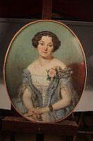 Paul Jourdy comparable auction result: paul jourdy 1805 1856 portrait de femme