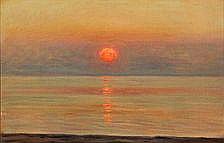 Albert Wang comparable auction result: albert wang view over the sea with sunset