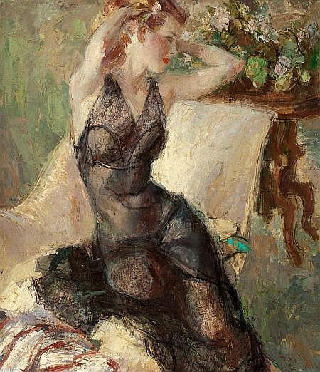 John La Gatta comparable auction result: john la gatta american 1894 1976 seated woman oil on