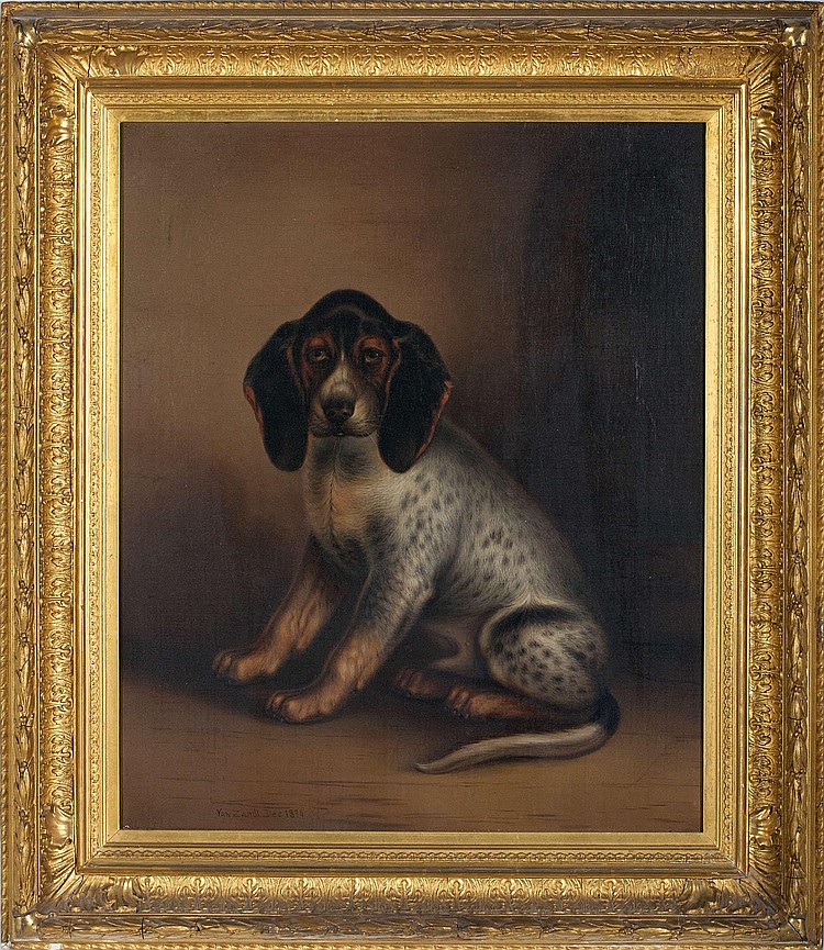 William Garrett Van Zandt comparable auction result: william garrett van zandt american 1857 1942 portrait of a speckled hound