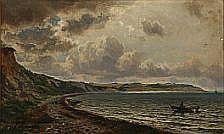 H. Lubbers comparable auction result: holger l bbers coastal scene on a cloudy autumn