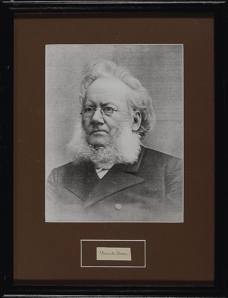 Henrik Ibsen comparable auction result: autographs henrik ibsen