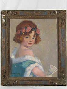 Alfred Field Palmer comparable auction result: a framed oil on canvas portrait of daughter
