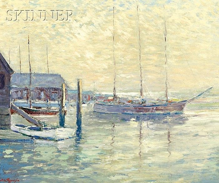 Franklin Edward Morris comparable auction result: franklin edward morris american b 1938 mystic seaport signed f e morris c l l identified on a label from vixseboxse art