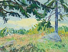 kr sten iversen landscape with trees signed k · Bruun Rasmussen Auctioneers · 2010-10-12 Kraesten Iversen comparable auction result: kr sten iversen landscape with trees signed k