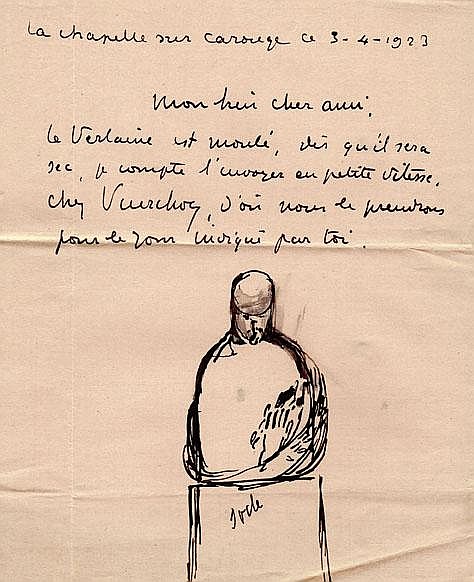 James Vibert comparable auction result: james vibert 1872 1942 sculpteur suisse 10 l a s la chapelle sur carouge 1909 1936 gustave kahn 15 pages formats divers dont une carte postale avec adresse
