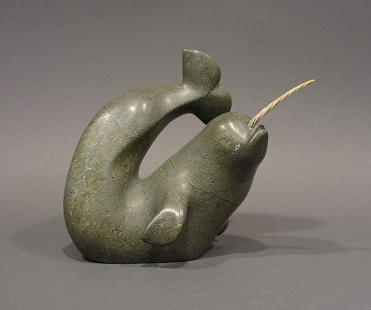 Seepee Ipellie comparable auction result: seepee ipellie frobisher bay a serpentine carving