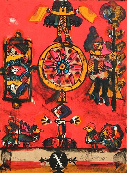 Norman Laliberte, X, Lithograph sold by RoGallery, lot 276 — auction record photograph