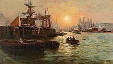 charles john de lacy harbour scene from london · Bruun Rasmussen Auctioneers · 2010-11-10 Charles John comparable auction result: charles john de lacy harbour scene from london