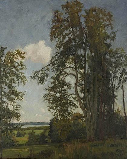 Adolf Münzer comparable auction result: adolf m nzer on the bank of the ammersee 1927