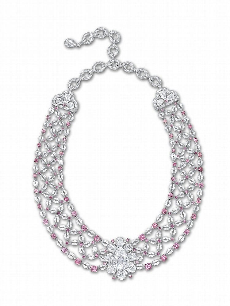 AN EXCEPTIONAL DIAMOND AND COLOURED DIAMOND NECKLACE, BY Nirav Modi comparable sale