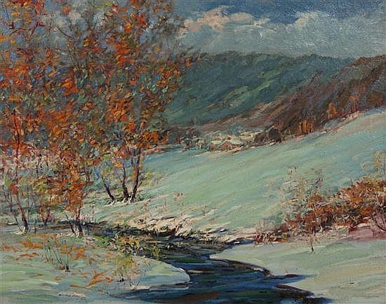 *Miles Jefferson Early, (American, 1886-1957), Early Snow, 1932 sold by Hindman, lot 945 — auction record photograph