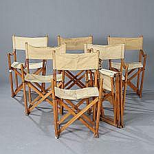 Mogens Svend Koch comparable auction result: mogens koch seven folding chairs of beech seat