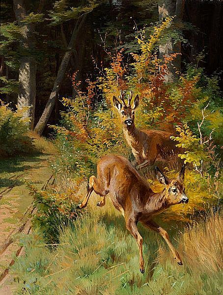 adolf mackeprang two deer in the woods · Bruun Rasmussen Auctioneers · 2011-03-01 Adolf Henrik Mackeprang comparable auction result: adolf mackeprang two deer in the woods