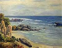 Auction comp thumbnail for Allon Cook (1907-1971) Coastal Scene Oil on canvas (McKenzies Auctioneers, Lot 20)