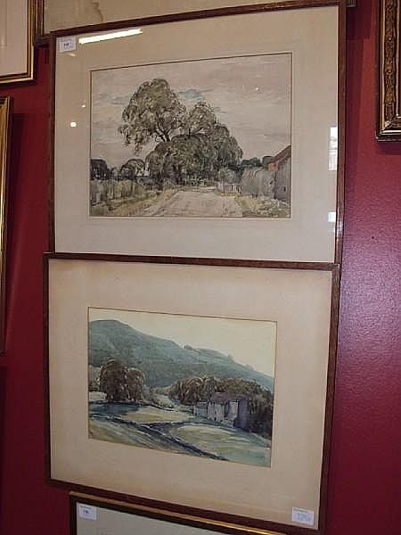 David Muirhead comparable auction result: david muirhead british 1867 1930 a landscape with farm and trees by a lane