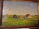 Bror Ljunggren comparable auction result: bror ljunggren olja landskap med hus 15x23 cm