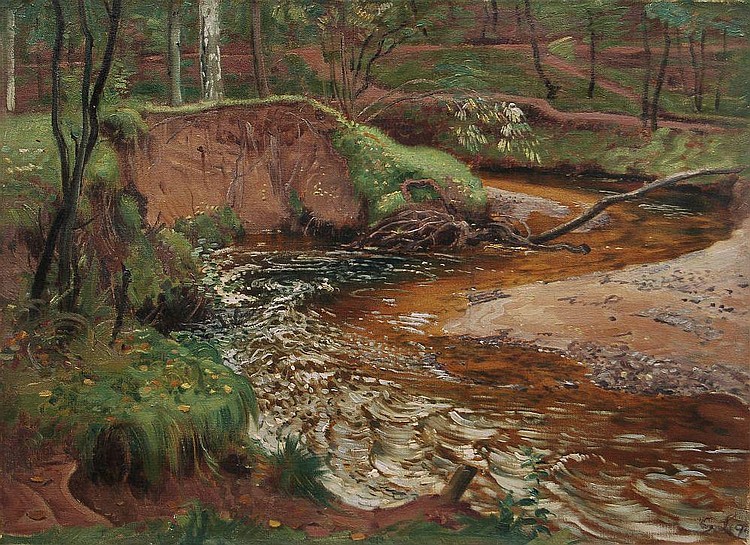 Georg Lührig comparable auction result: georg l hrig bachlauf in der dresdner heide 1897