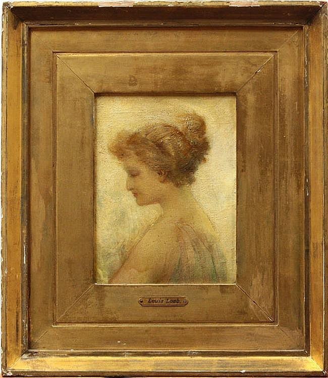 Painting, attributed to Louis Loeb, Portrait of a sold by Clars Auctions, lot 4381 — auction record photograph