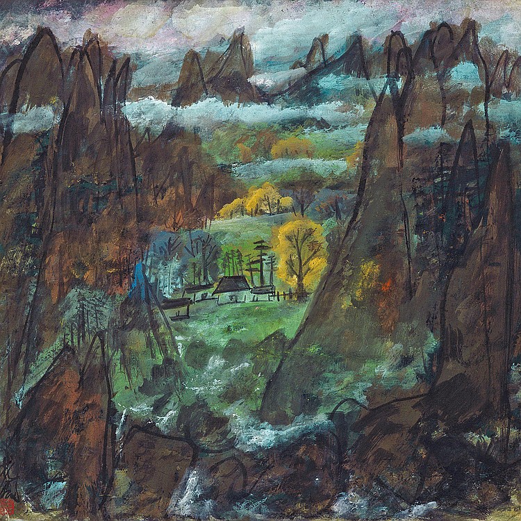 Lin Fengmian (1900-1991) AUTUMN SCENERY comparable sale