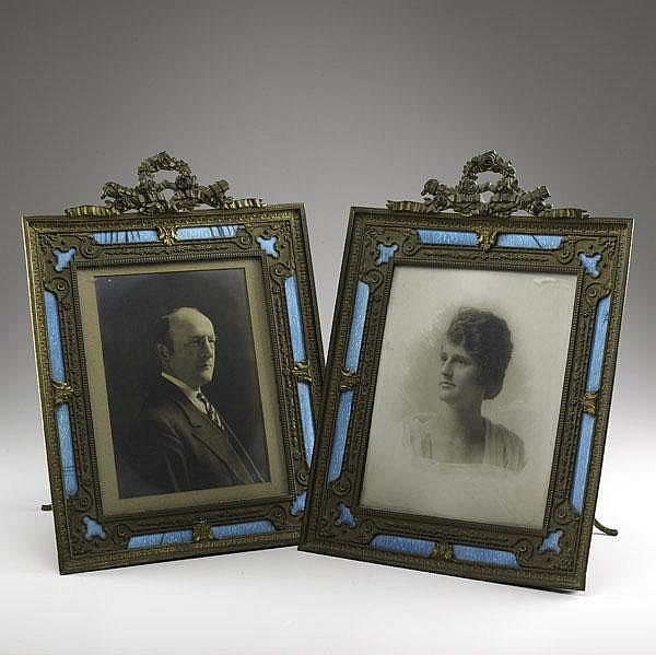 PAIR OF BRONZE PICTURE FRAMES; Art Nouveau sold by Rago Arts and Auction Center, lot 529 — auction record photograph