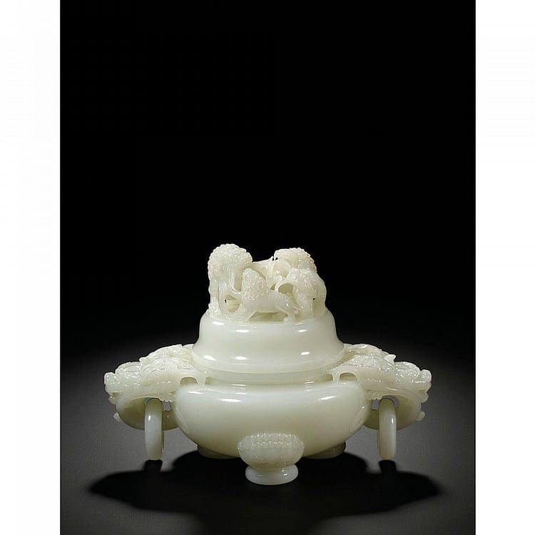 A White Jade Tripod Censer And Cover Qing Dynasty, 18TH CENTURY comparable sale