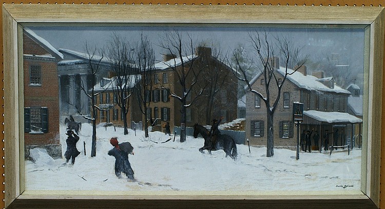 Barclay Lawrence Jacob Rubincam comparable auction result: barclay lawrence jacob rubincam american chester county pa 1920 1978 turks head east side high and market march 1974 west
