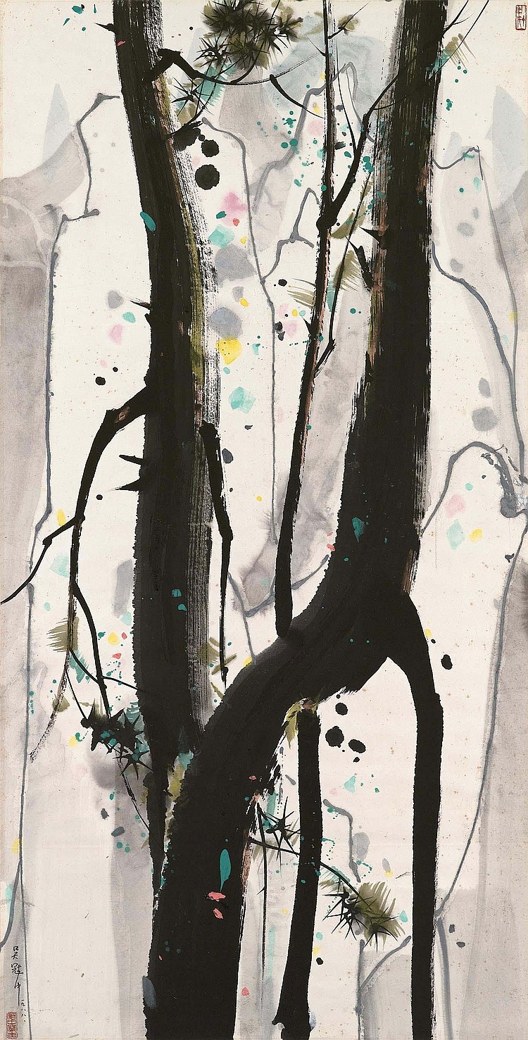 Wu Guanzhong (1919-2010) comparable sale