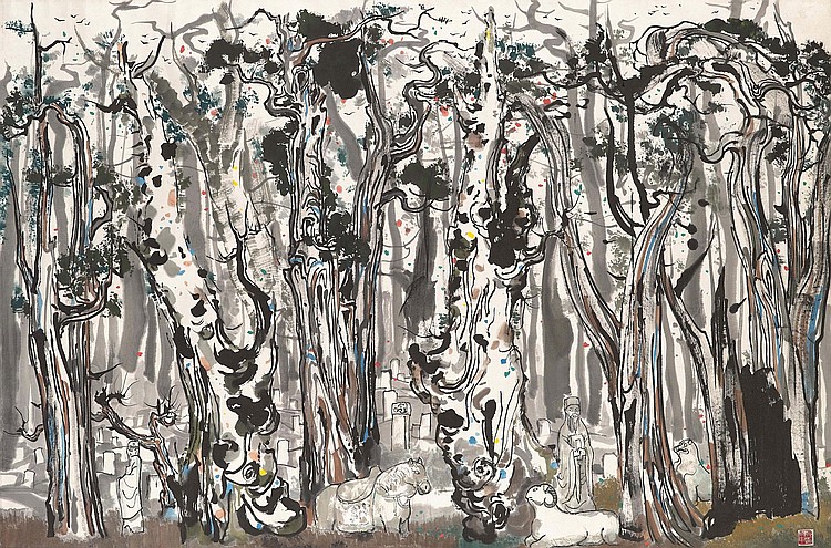 Wu Guanzhong (1919- 2010) comparable sale
