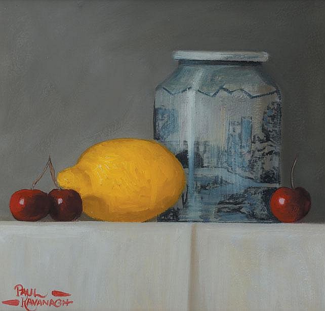 Paul Kavanagh comparable auction result: paul kavanagh b 1946 chinese vase lemon and cherries