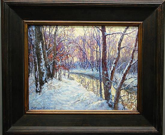 Tatiana Alexeeva comparable auction result: tatiana alexeeva b 1963 pennsylvania evening glow oil on canvas