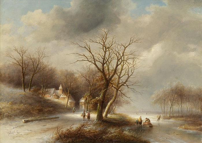Jan Evert (1835) Morel comparable auction result: wintervergn gen im wald