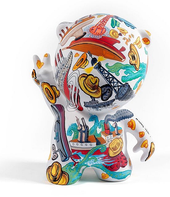 Nicolas Vial comparable auction result: nicolas vial n en 1955 les chapeaux voyageurs 2011 sculpture en r sine polyester et acrylique