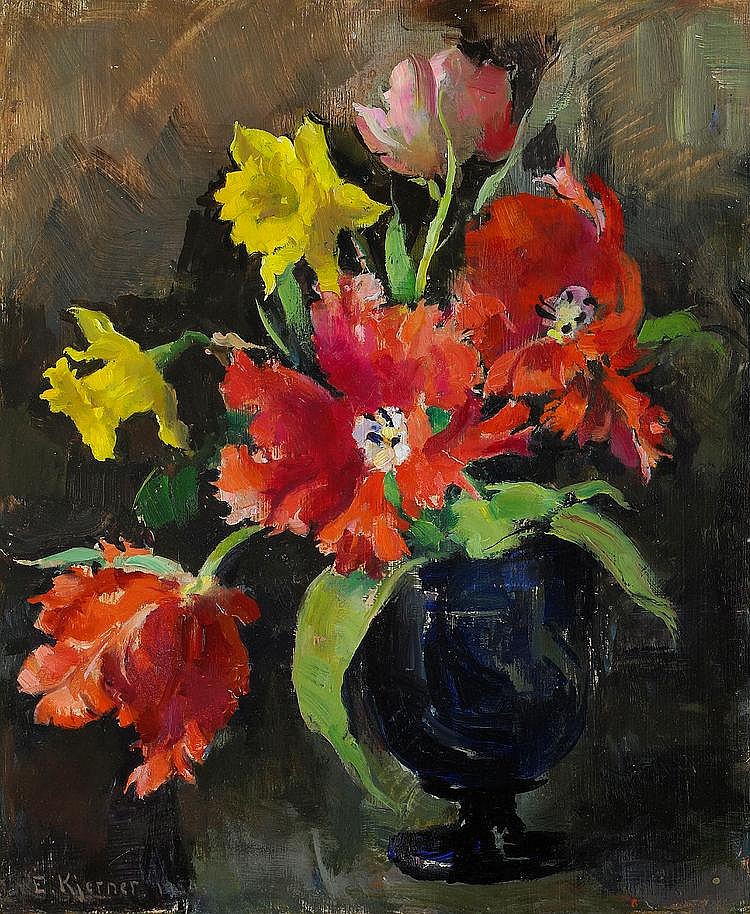 Esther Kjerner comparable auction result: esther kjerner 1873 1952 stilleben med