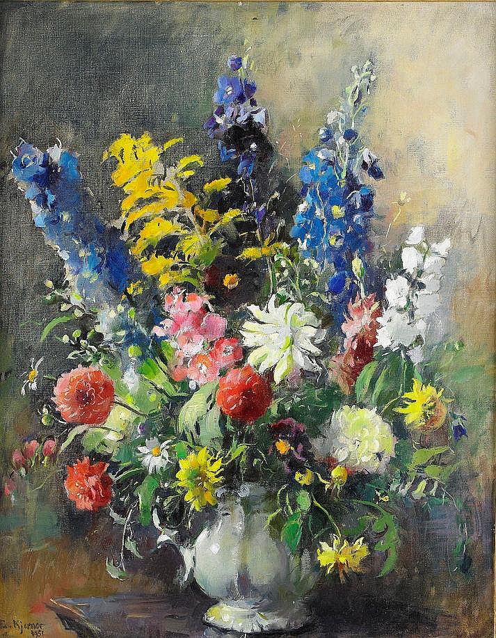 Esther Kjerner comparable auction result: esther kjerner 1873 1952 h gsommarblommor