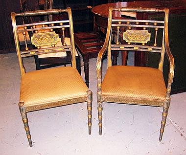 DINING CHAIRS, a set of eight, Regency style sold by Lots Road Auctions, lot 580 — auction record photograph