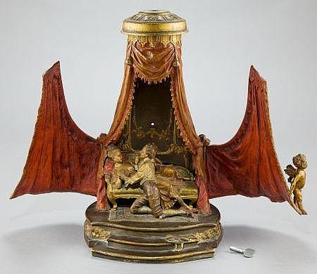 Francisco Infante comparable auction result: a viennese erotic cold painted bronze music box by fran