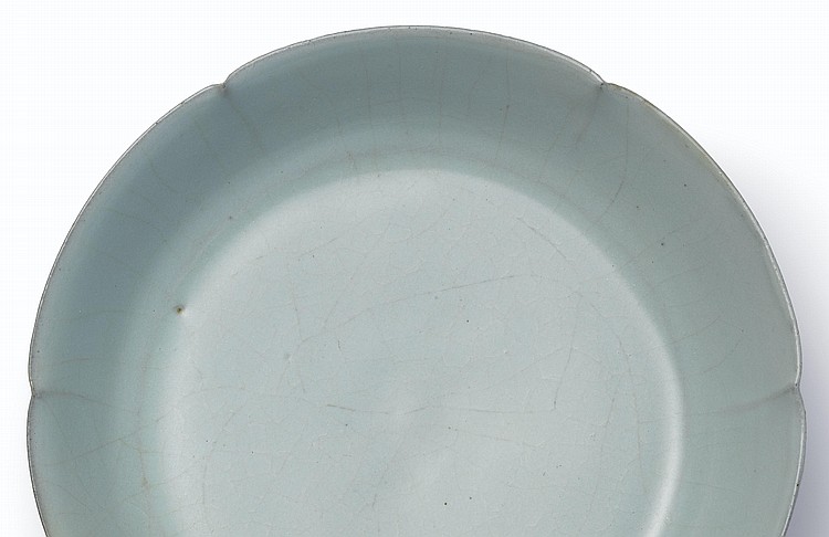 An  Outstanding  Ru  Guanyao  Lobed  Brush  Washer  Northern  Song  Dynasty comparable sale
