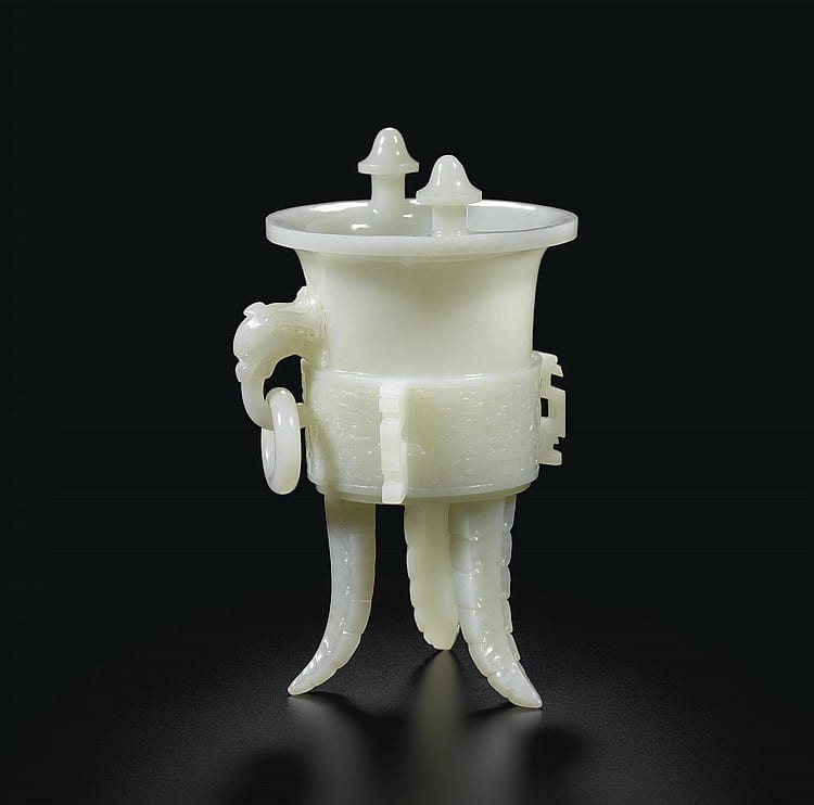 An  Impressive  White  Jade  Wine  Vesselqing  Dynasty,  18th  /  19th  Century comparable sale