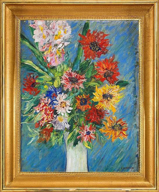 Ivan Ivarson comparable auction result: ivan ivarson blommor i vit vas ivan ivarson