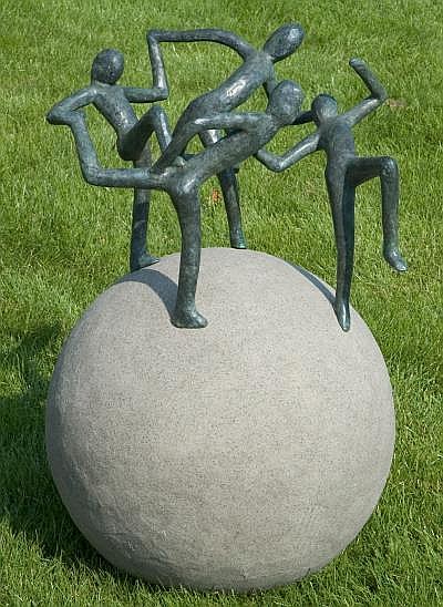 Ann Vrielinck comparable auction result: ann vrielinck born 1966 laugh bronze green patina
